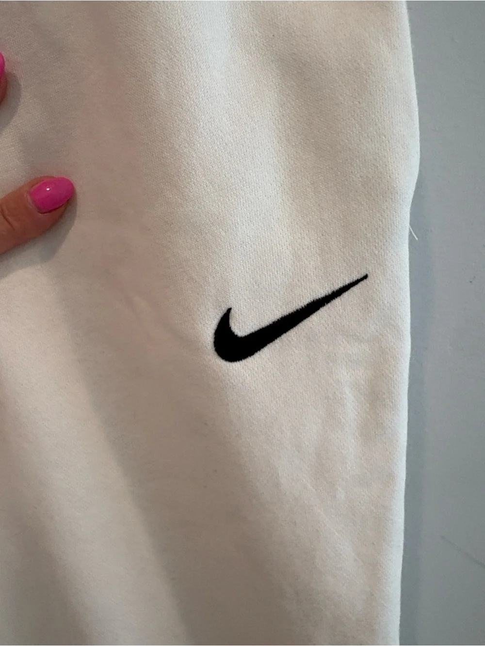 Nike Cream/Off-White Jogger Sweatpants with Black Swoosh waist 14-15 inseam29$75